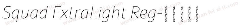 Squad ExtraLight Reg字体转换